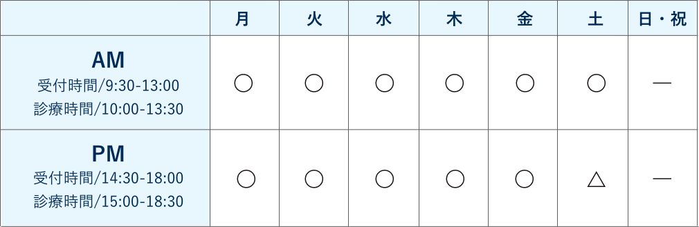 診療・外来スケジュール